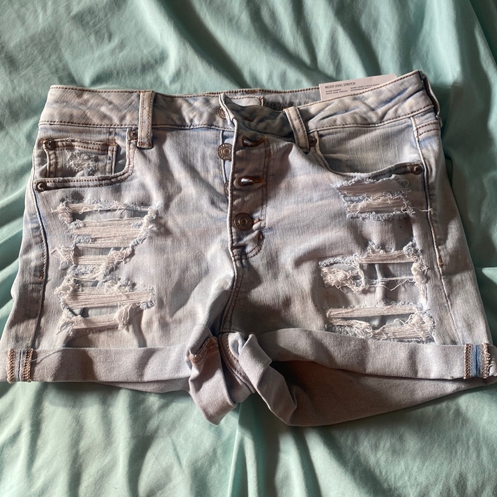 AE JEAN SHORT HIGH-RISE SHORTIE SIZE 10